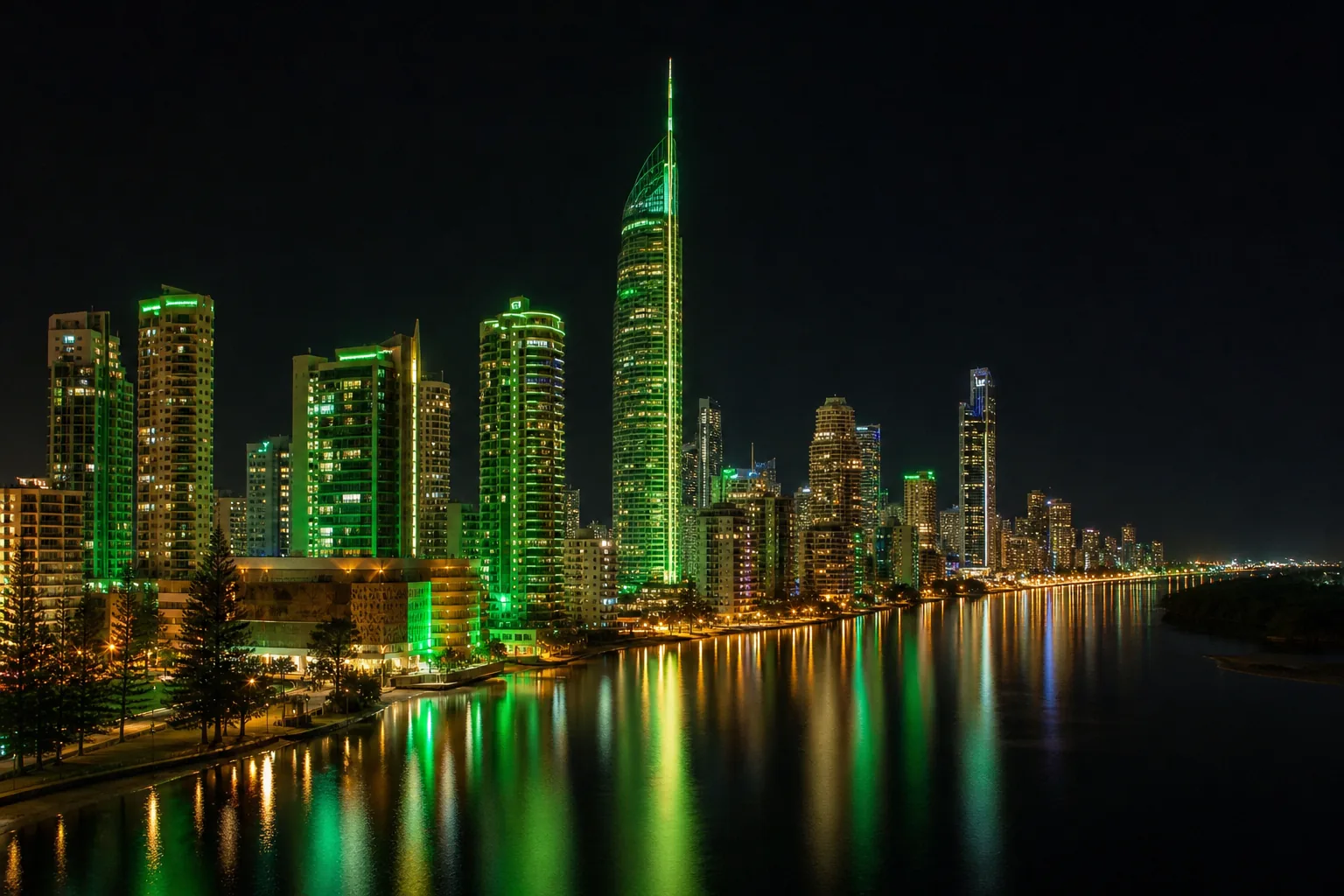 Editorial city guide graphic for N1 Casino readers in Gold Coast, QLD